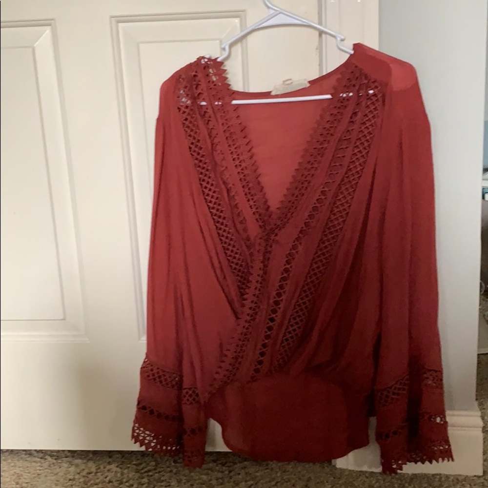 red, dress top